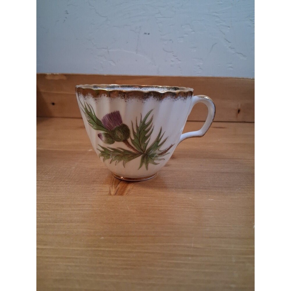 Cup Vintage Adderley Fine Bone China Tea Cup Thistle England 3"